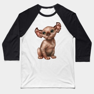 Cat-a-clysm elf kitten Baseball T-Shirt